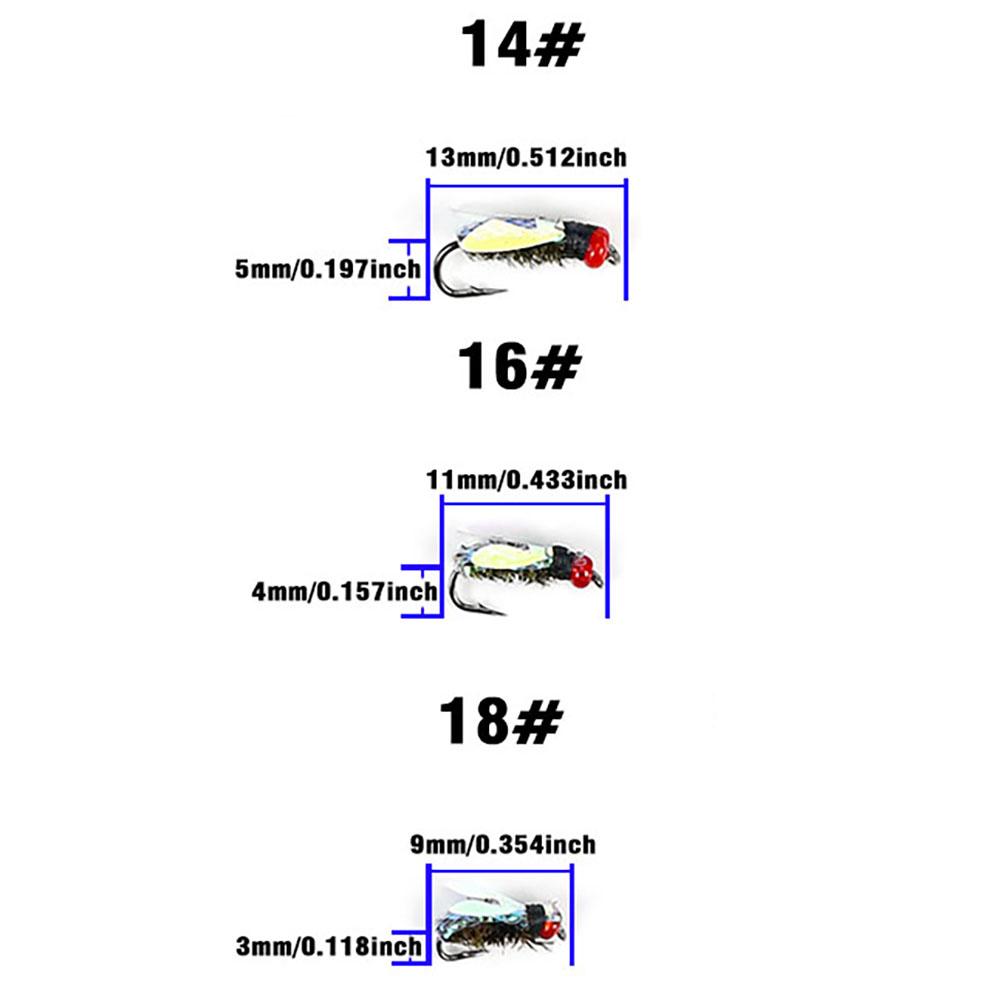 10Pcs/Box Laser Double Winged Fly Fishing Flies Realistic Artificial Bionic Insect Lure for Bass Trout Carp - Fly Fishing Bait