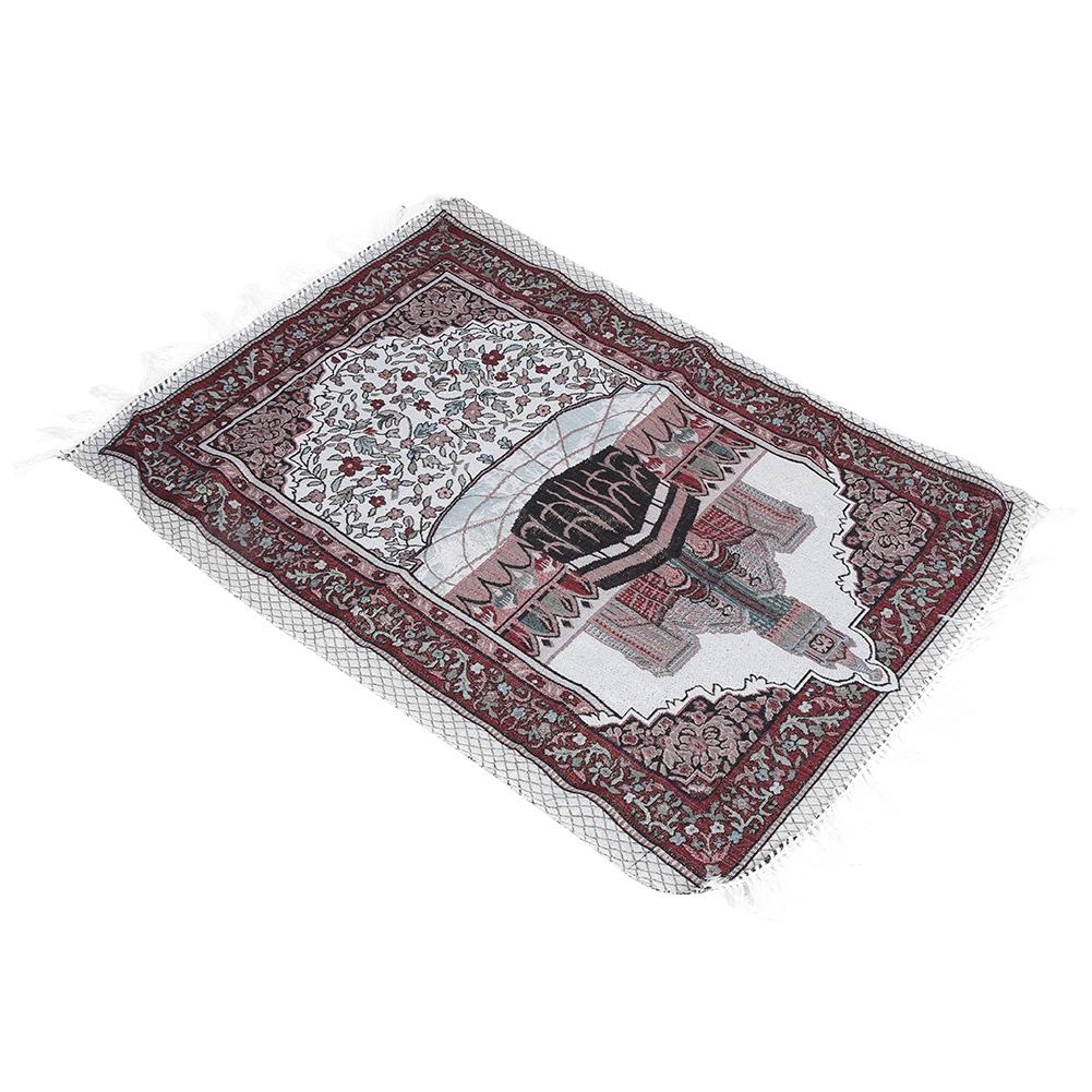 Portable Prayer Rug Islamic Muslim Kaaba Cotton Praying Mat Home Bedroom Decoration
