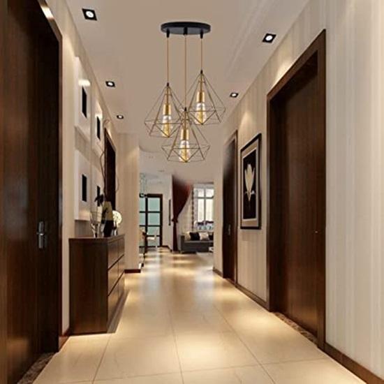 Тройной золотой дизайн с бриллиантами, металлическая кластерная люстра Thali, подвесной светильник, подвесной светильник для потолка и декора