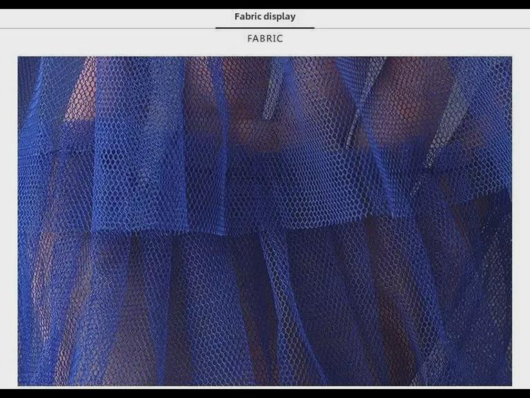 Весна и осень 2023 Белая юбка-фея из плиссированной марли для женщин