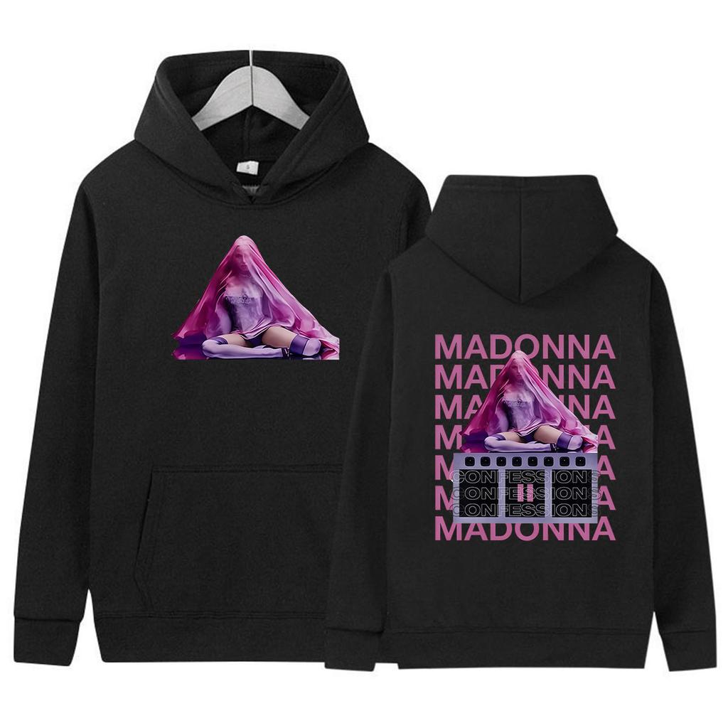 Madonna Confessions on A Dance Floor II Album 2026 Print Hoodie Men Women Fashion Fleece Long Sleeve Retro Sweatshirt Streetwear