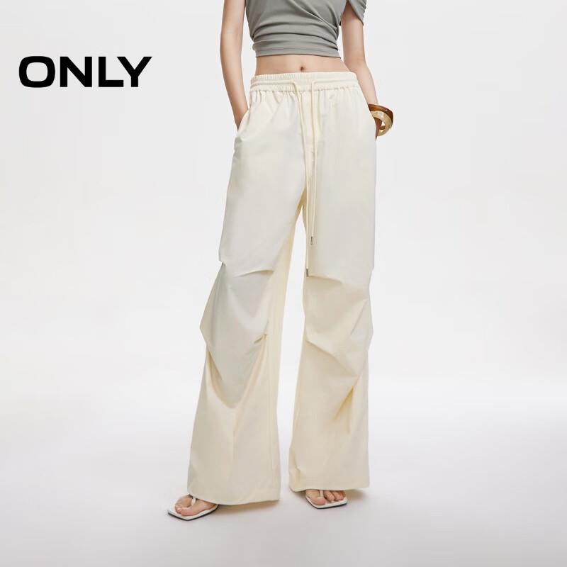 ONLY Women's High-Waist Pleated Cargo Pants