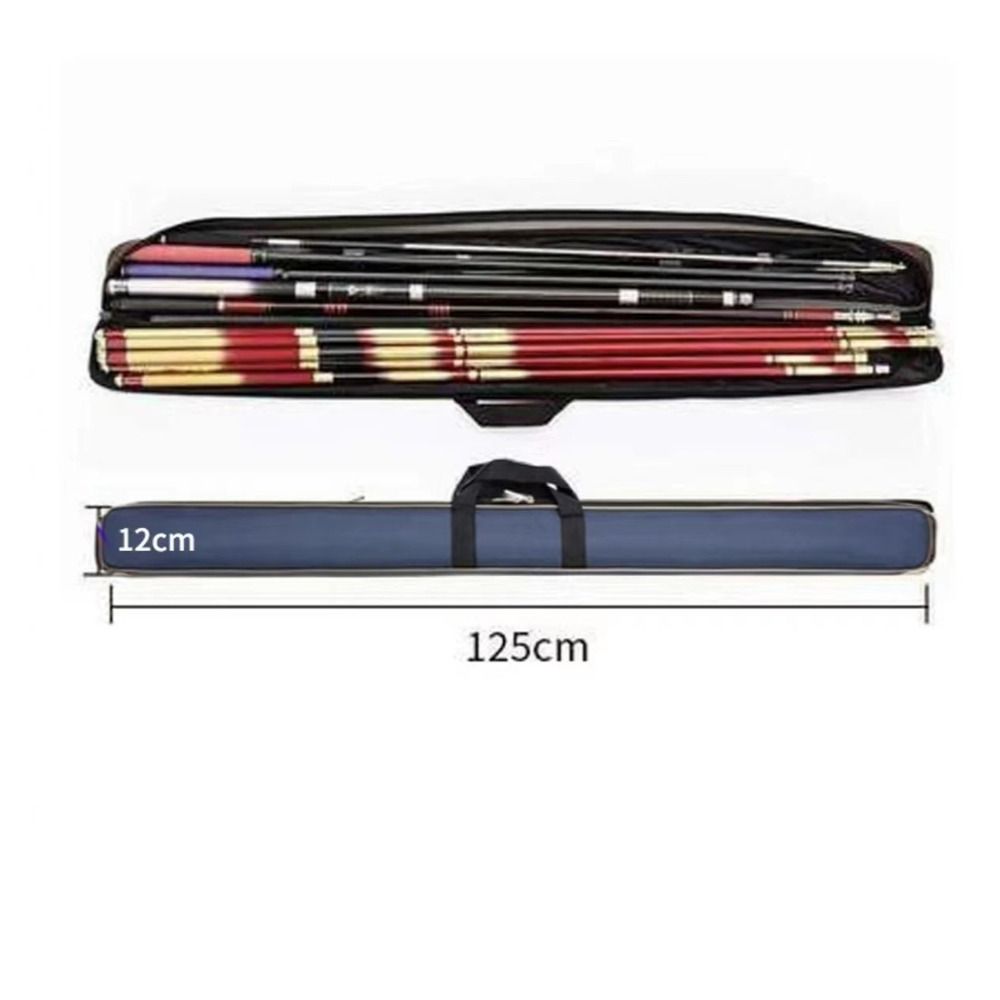 Hand Woven Handle Fishing Rod Case Storage Two Way Zipper Fishing Gear Bag  Storage Umbrella