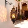 Metal Frame Metal Hollow Lantern Luxury Candle Lantern Wind Lamp Candle Holder  Living Room
