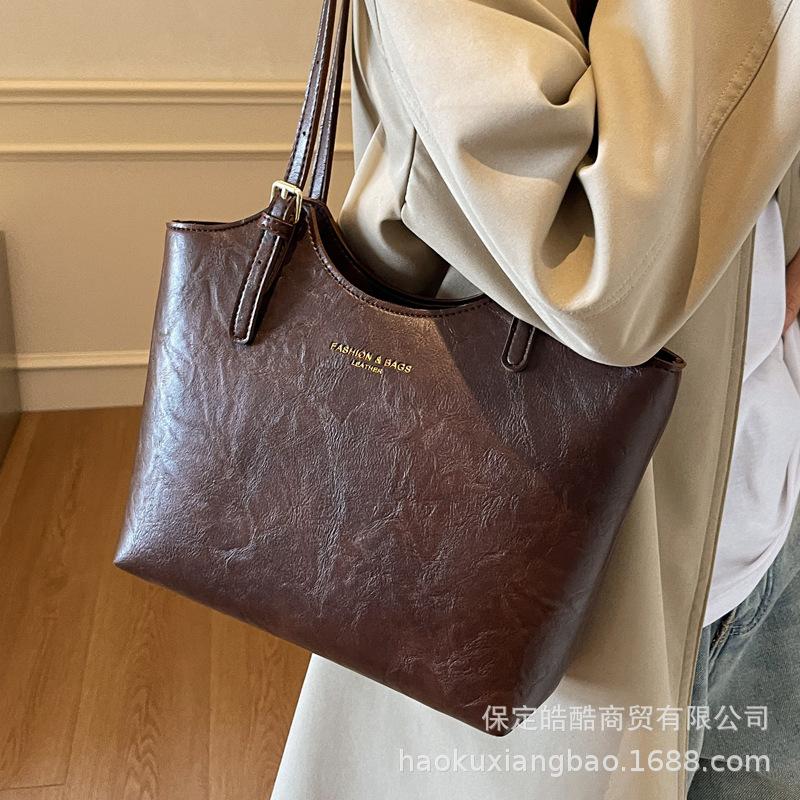 Сумка-тоут премиум-класса большой вместимости для поездок на работу, женская модная новинка 2025, женская ручная сумка-портфель, сумка-тоут на плечо