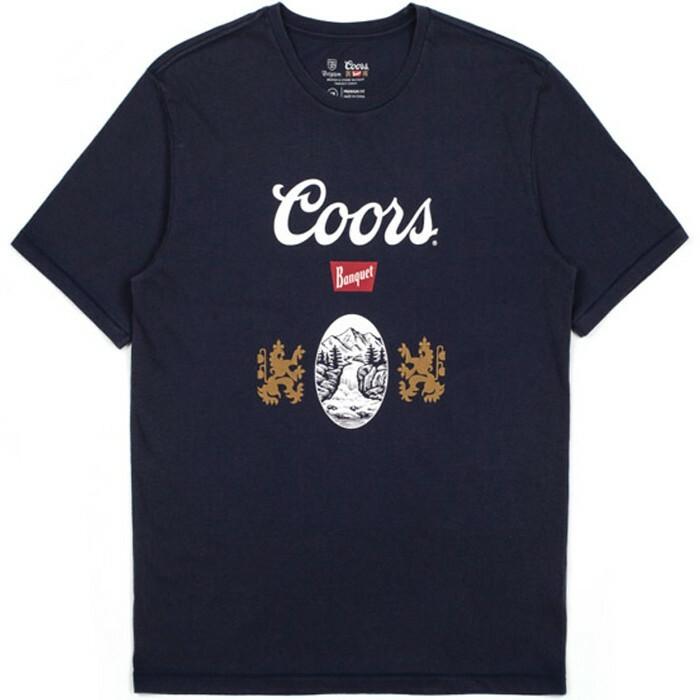 Brixton Coors Banquet T-Shirt Navy XXLMiller Coors Beer Unisex T-Shirt