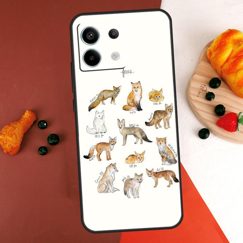 Чехол с рисунком лисы для Xiaomi Redmi Note 14 Pro 9 10 11 12 13 Pro 10S 11S 12S Redmi 13C 10C 12C 14C Coque