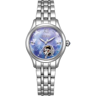 ПР1040-88Н ( Часы CITIZEN COLLECTION Механические Open Heart Limited) Круглые часы, серебро