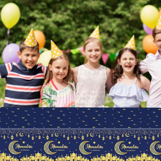 Yousheng Рамадан скатерть Рамадан Карим скатерть пластиковый прямоугольник Ид Луна Звезда скатерть украшение стола