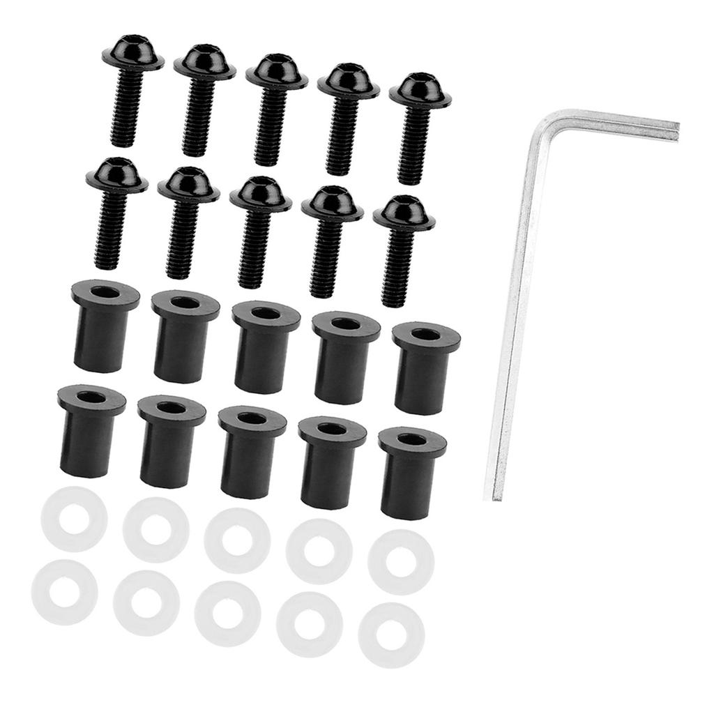 10 шт. Болты для ветрового стекла мотоцикла, гайки, шайбы, универсальный комплект для крепления обтекателя мотоцикла