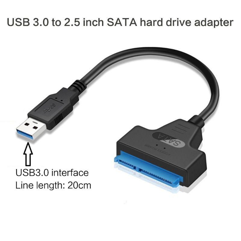 Кабель Sata на USB Адаптер USB 3.0/2.0/Type C для 2,5-дюймового жесткого диска Sata - Внешний конвертер для передачи данных SSD/HDD
