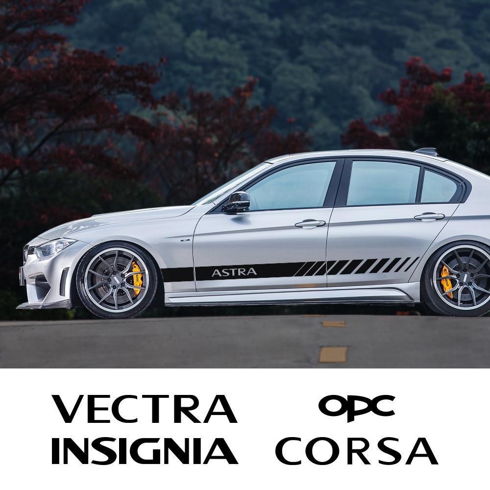 For Opel Vectra c Mokka Crossland X Corsa Insignia Opc Astra Zafira Grandland Meriva Styling Accessories Car Door Side Stickers IE5