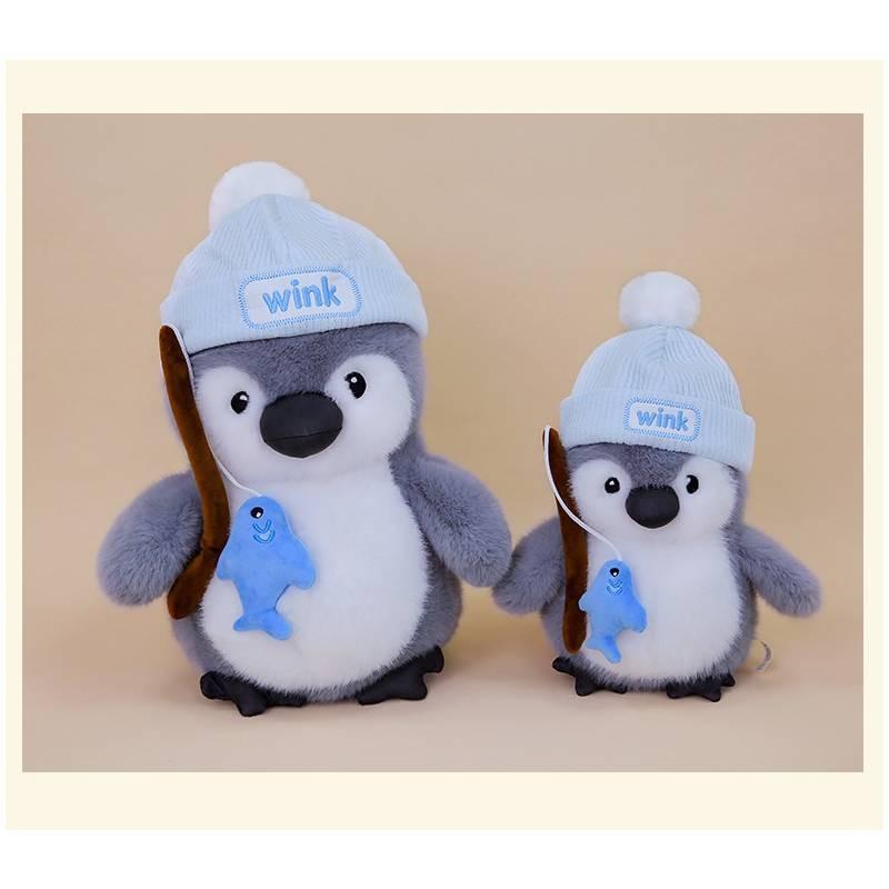 Fishing Chef Cute Drawing Penguin Cartoon Plush Doll For Sofa And Decor Room