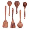 Набор кухонных принадлежностей Деревянные лопатки Ложки Удобная ручка Минималистский набор кухонных принадлежностей для дома