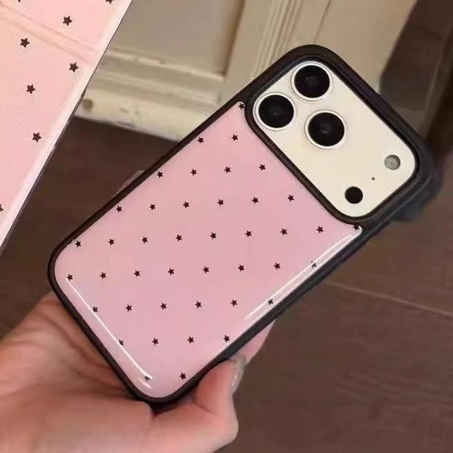 Чехол в стиле Y2K для iPhone 17 Air 16 15 14 13 12 11 Pro Max 7 8 Plus Ins Корейский Розовый Звезда Горошек Креативный Принт Милый Чехол для Телефона