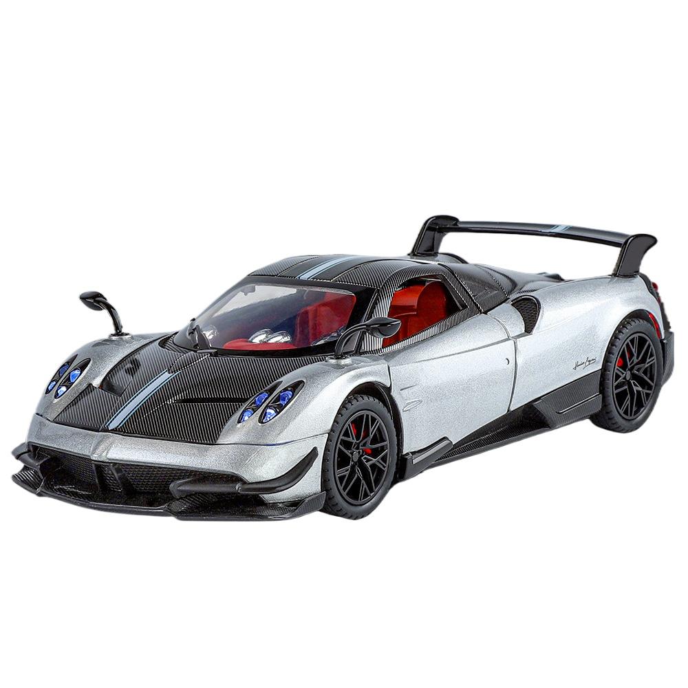 1/24 Pagani Huayra BC Суперкар Сплав Литой Игрушечная Модель Машины Звук и Свет Оттягивание Назад Детская Игрушка Предметы Коллекционирования Подарок на День Рождения