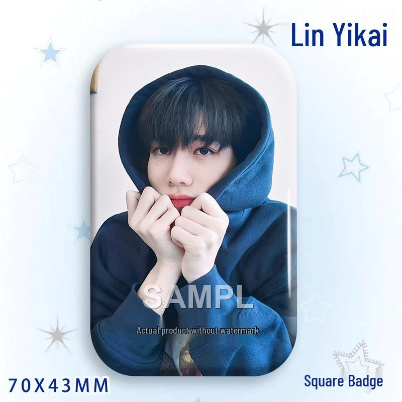 Thai Star PP Lin Yikai Concert Support Badge: Laser-cut Square Brooch Ornament