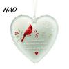 Transparent Acrylic Tag Heart Shape Ornament with Animal Pattern & Emotional Message, Decorative Pendant Hanging Rope for Memorial Gift Family