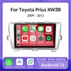 Android Car Radio Carplay Auto For Toyota Prius XW30 LHD 2009 - 2015 Multimedia Video Player Navigation GPS Stereo Autoradio