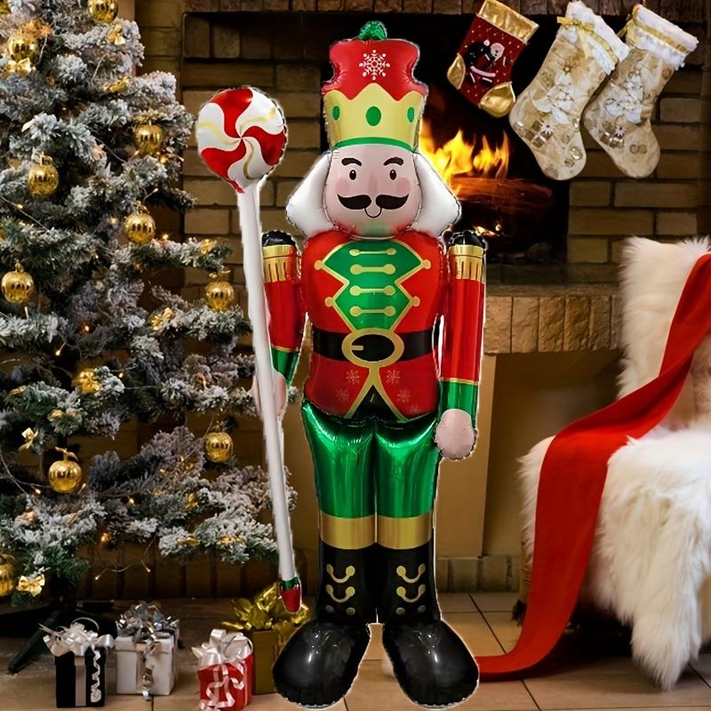 1pcs Large Christmas Standing Balloons Christmas Aluminum Film Balloon Walnut Soldier Balloon for New Year Xmas Party Home Decor