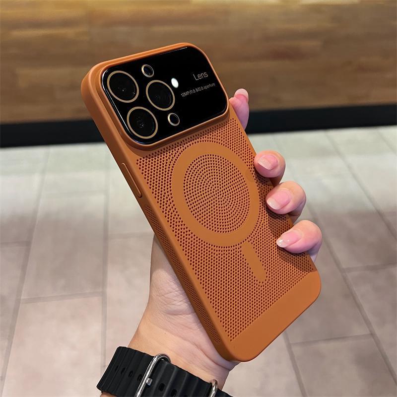 Защитный чехол для большой камеры, роскошный чехол Magsafe с беспроводной зарядкой, рассеивающий тепло, чехол для телефона для IPhone 11, 12, 13, 14 Pro Max Plus, чехлы с магнитным бампером