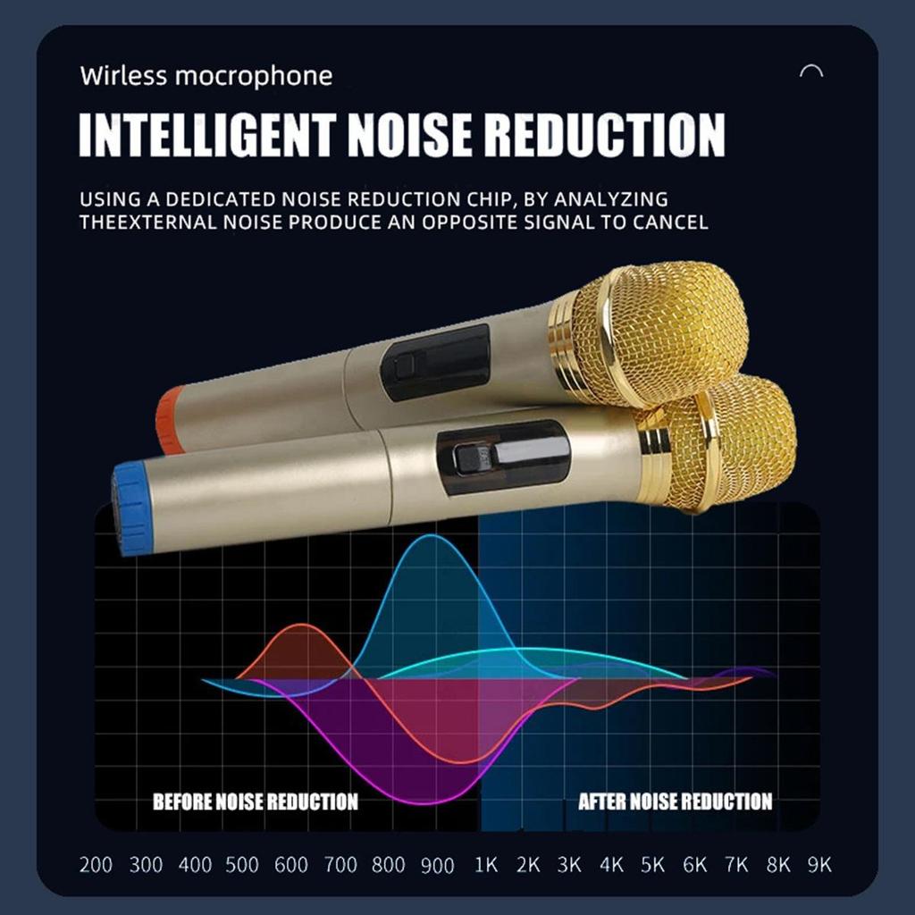 Dual Wireless Handheld Microphone & Trolley Speaker for Live Broadcasts and Home Karaoke