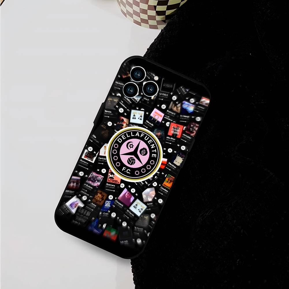 D-Dellafuente-e F C Для iPhone 13,17,11,12,16,14,15,Plus,Pro Max Мягкий Силикон Черный Чехол для Телефона