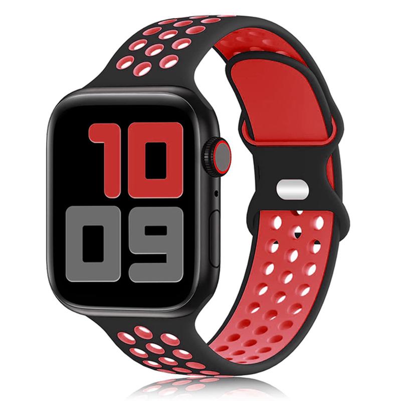 Силиконовый ремешок для Apple Watch Band Ultra2 49 мм Серии 9 8 7 41 мм 45 мм 38 мм 42 мм Спортивный браслет iWatch 7 6 SE 5 4 3 44 мм 40 мм
