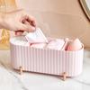 Desktop Cosmetics Storage Box Jewelry Organizer Case Dust-proof Makeup Organizer for Cotton Pads Swabs Beauty Egg Holder Bathroom