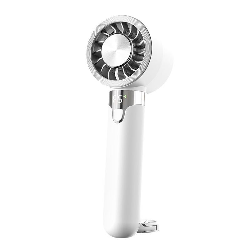 Portable USB Rechargeable Mini Handheld Fan with Carabiner for Outdoor Cooling