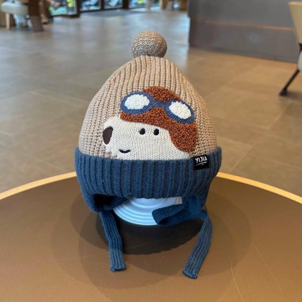Cold Proof Children Hat Cute Cartoon Warm Knitted Hat New Ear Protection Hat Children