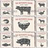 The Butcher Guide Vintage Metal Sign Farm Decor Tin Sign Pub Plates Meat Detail Metal Crafts Painting Plaques Art Decoration