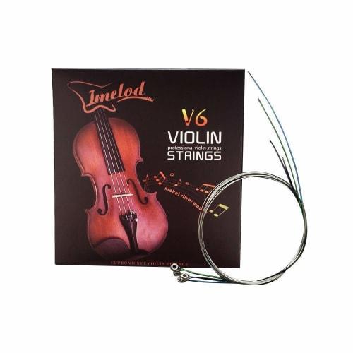 Imelod Universal Violin Strings, Set of 2 (G-D-A-E), Steel Core, Nickel Silver Ends for Violin and Fiddle Strings