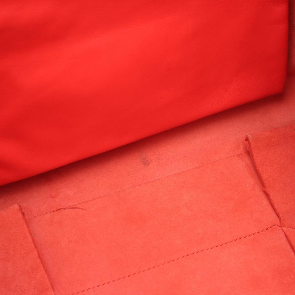 Used CELINE HORIZONTAL CABAS Tote Bag 166113DBT leather Red Used Women