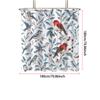 1 шт. Водонепроницаемая перфорированная шторка для душа с принтом лесных птиц, перегородка для душа, конфиденциальность, разные размеры, с 12 крючками, простая установка