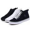 Mens High Top Footwear Fashion Canvas Shoes Flat High Top Men's Casual Shoes Cool Street Brand Shoes Classic Black White A136