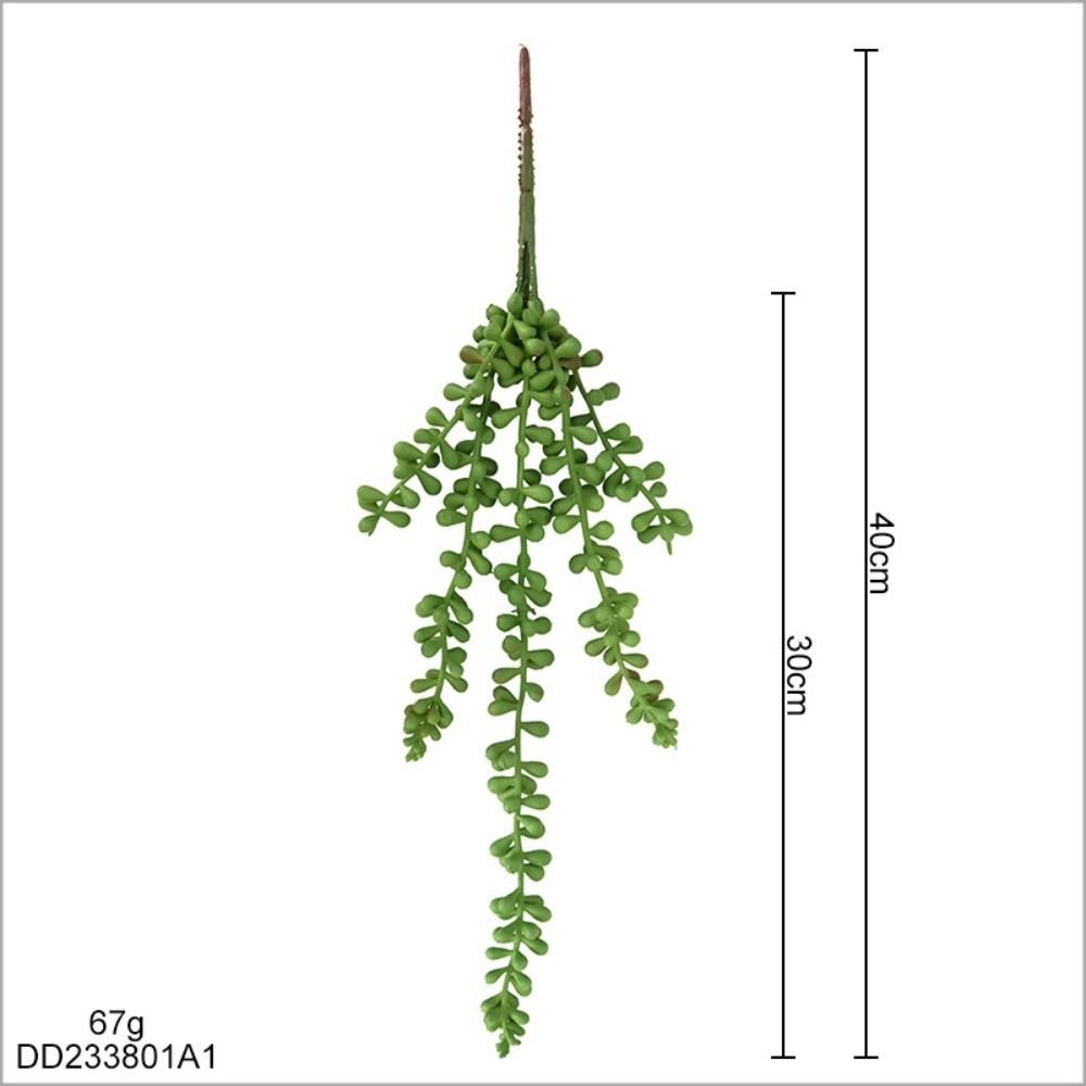 Plastic Artificial Succulent Plants Green Color Faux Succulents Wall Hanging Plants Home Office