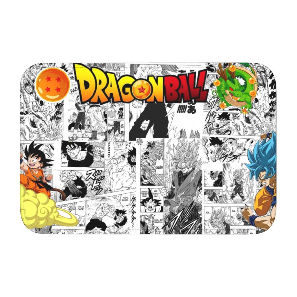 Goku Anime Front Door Mat Anti-Slip Indoor Welcome Waterproof Cute Cartoon Doormat Floor Bathroom Entrance Rug Carpet Footpad