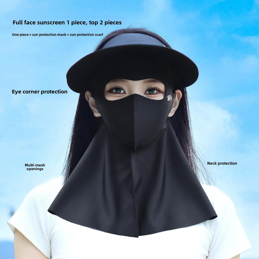 UPF50+ Солнцезащитная маска Модный 3D Ice Silk Anti-UV шарф для шеи Sunscree Пылезащитная солнцезащитная маска для лица на открытом воздухе