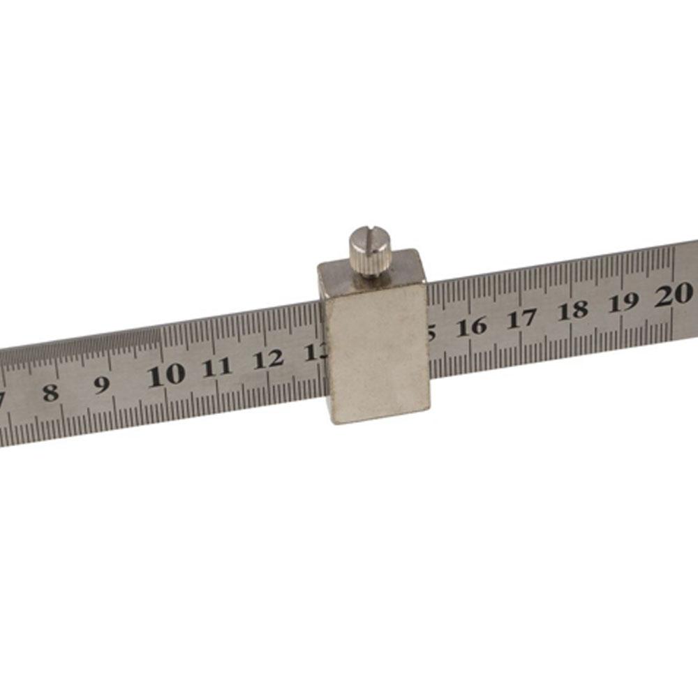 Adjustable Steel Ruler Positioning Block Square Marking Gauge Brass Angle Scriber Line  Home
