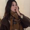 Women's Plaid Scarf Sweet and Western-style Blend Wool Shawl Long Warm Scarf