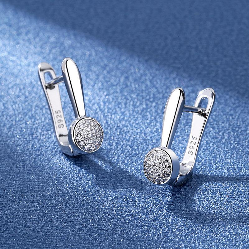 Серьги-гвоздики из серебра 925 пробы, женская мода, милые, крошечные, с прозрачным кристаллом и фианитом, подарок для девочек, подростков, женщин, новые