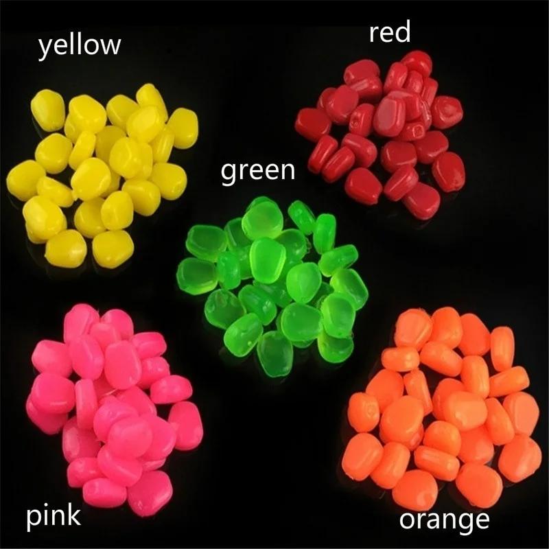 50/100Pcs Colored Carp Fishing Flavour Grass Carp Bait Floating Corn Soft Pellet Lure Creamy Corn Fragrance Bait Fishing