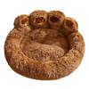 Кровать для питомца в форме принта, успокаивающая, изготовленная из плюшевого искусственного меха в форме пончика, подходит для кошек и собак, машинная стирка, с нескользящим дном.