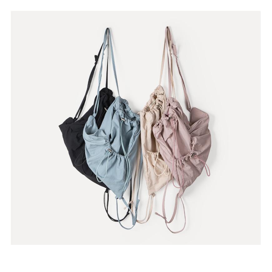 IELGY Harajuku Casual Neutral Wind Lightweight Texture Breathable Double Shoulder Nylon Backpack