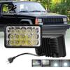 4x6 Inch Rectangular Led Work Light 12V 24V Headlamp H4 Plug Hi/Lo Beam Headlight Fog Lamp For Car Truck Motorcycle Headlights