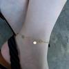 S925 Sterling Silver Super Flash Round Anklet for Women Special-Interest Design Simple Sexy Temperament Versatile Foot Ornaments
