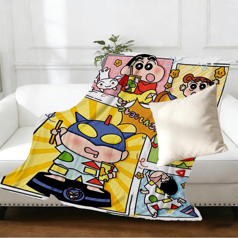 Crayon Shin Print Blanket - Soft & Comfortable, for Bedroom, Travel, Sofa, Home Decoration - Birthday Christmas Gift for Friend