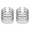 1-4set Metal Hair Band for Men Women Unisex Fashion Black Waved Hair Head Hoop Sports Headband Adult Hairband Hair Accessories