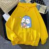 Bubble Boba Milk Tea Cartoon Hoodies Women Penguin Graphic Sweatshirts Unisex Clothes Kawaii Anime Harajuku Plus Size Hoodie